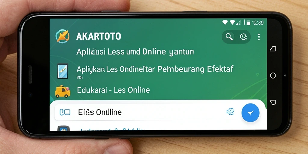 Antarmuka ramah pengguna dari AKARTOTO untuk pembelajaran Les Online.