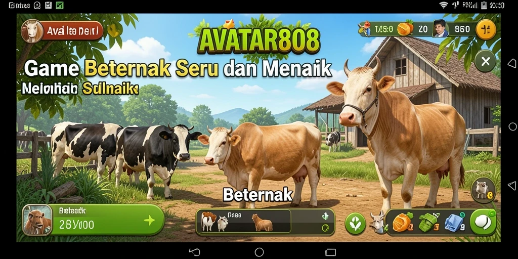 Tampilan antarmuka AVATAR808 yang cerah dan ramah pengguna.