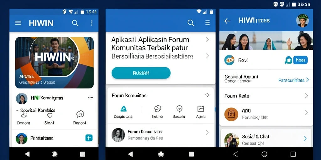 Tampilan antarmuka HIWIN yang menarik dan fungsional untuk komunitas.